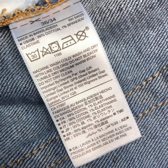 MENS GAP DARKWASH ATHLETIC FIT JEANS 36x32 ⭐️ - Picture 7 of 9